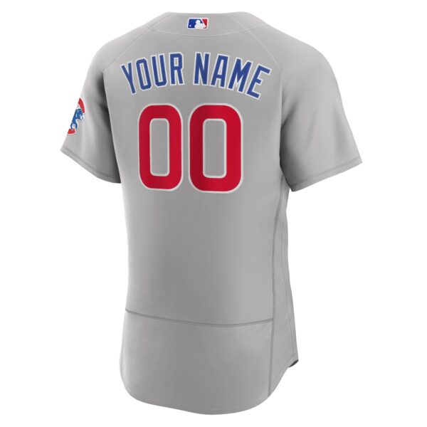 Men’s Chicago Cubs Nike Gray Road Authentic Custom Jersey