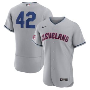 Men's Cleveland Guardians Nike Gray 2023 Jackie Robinson Day Authentic Jersey