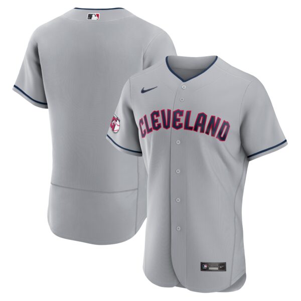 Men’s Cleveland Guardians Nike Gray Road Authentic Team Jersey