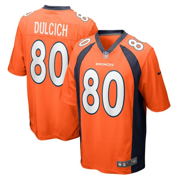 Men’s Denver Broncos Greg Dulcich Nike Orange Game Player Jersey