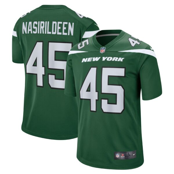 Men’s New York Jets Hamsah Nasirildeen Nike Gotham Green Game Jersey