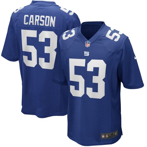 Men’s New York Giants Harry Carson Nike Royal Game Retired Player Jersey