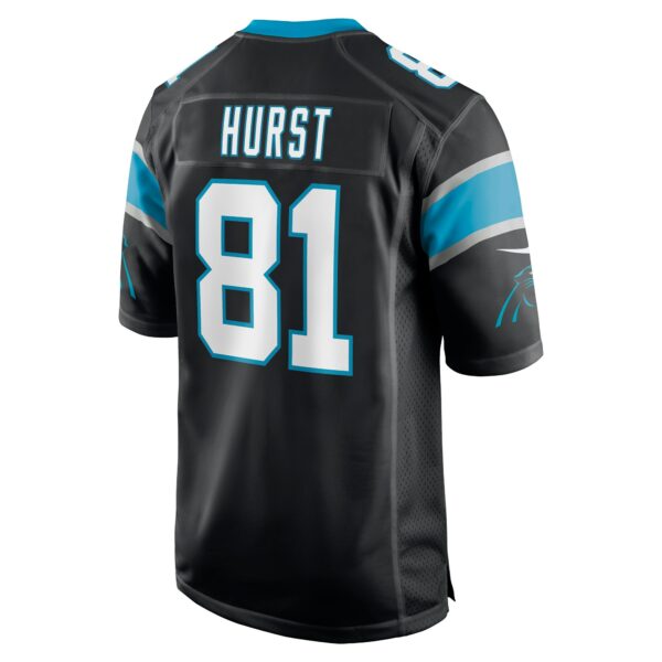 Men’s Carolina Panthers Hayden Hurst Nike Black Game Player Jersey