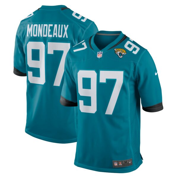 Men’s Jacksonville Jaguars Henry Mondeaux Nike Teal Game Jersey