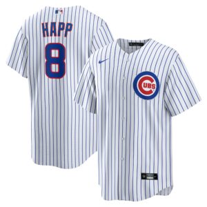 Men's Chicago Cubs Ian Happ Nike White Home Replica Jersey