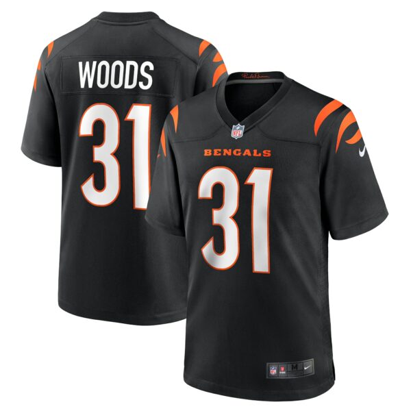 Men’s Cincinnati Bengals Ickey Woods Nike Black Retired Player Game Jersey