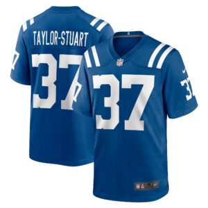 Men's Indianapolis Colts Isaac Taylor-Stuart Nike Royal Team Game Jersey