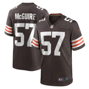 Men's Cleveland Browns Isaiah McGuire Nike Brown Team Game Jersey