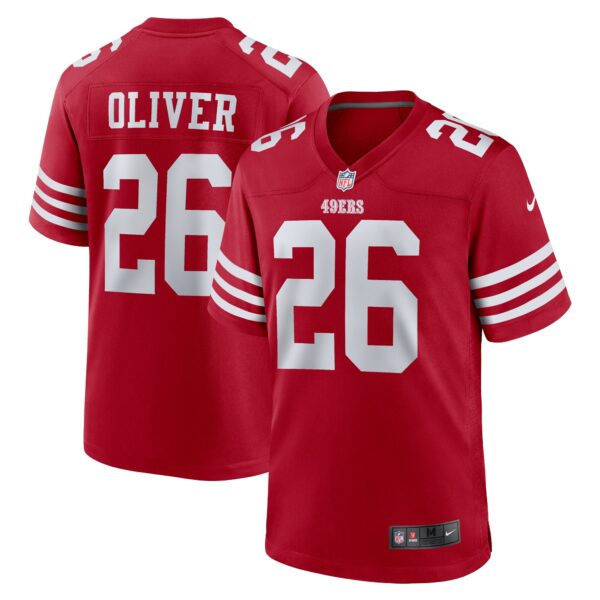 Men’s San Francisco 49ers Isaiah Oliver Nike Scarlet Game Jersey