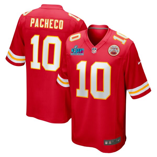 Men’s Kansas City Chiefs Isiah Pacheco Nike Red Super Bowl LVII Patch Game Jersey