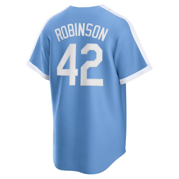 Men’s Brooklyn Dodgers Jackie Robinson Nike Light Blue Alternate Cooperstown Collection Player Jersey