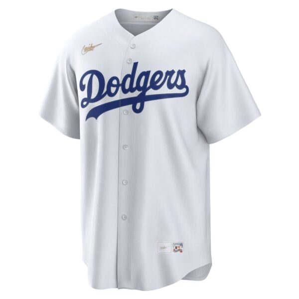 Men’s Brooklyn Dodgers Jackie Robinson Nike White Home Cooperstown Collection Player Jersey