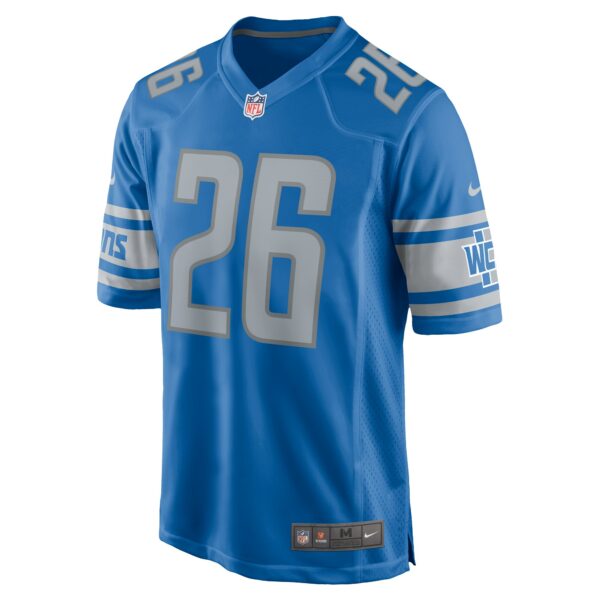 Men’s Detroit Lions Jahmyr Gibbs Nike Blue 2023 NFL Draft First Round Pick Game Jersey