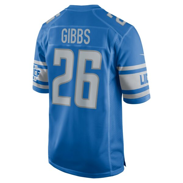 Men’s Detroit Lions Jahmyr Gibbs Nike Blue 2023 NFL Draft First Round Pick Game Jersey