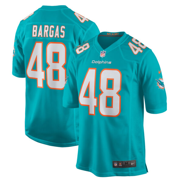 Men’s Miami Dolphins Jake Bargas Nike Aqua Home Game Player Jersey