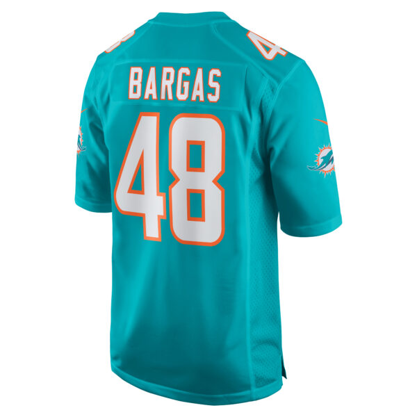 Men’s Miami Dolphins Jake Bargas Nike Aqua Home Game Player Jersey