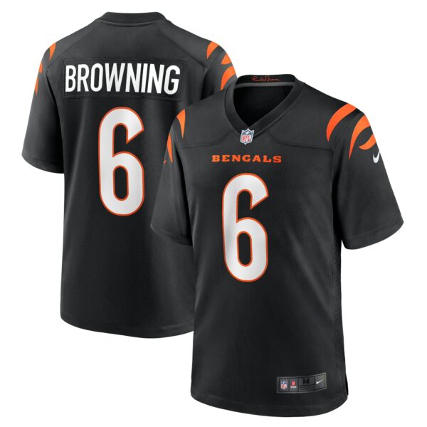 Men’s Cincinnati Bengals Jake Browning Nike Black Game Jersey