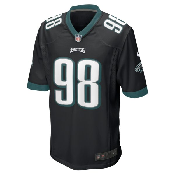 Men’s Philadelphia Eagles Jalen Carter Nike Black Alternate Team Game Jersey