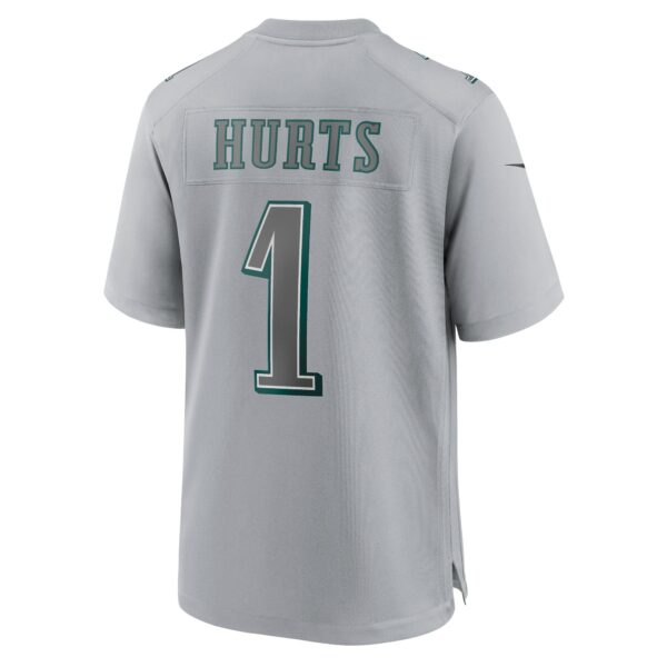 Men’s Philadelphia Eagles Jalen Hurts Nike Gray Super Bowl LVII Patch Atmosphere Fashion Game Jersey