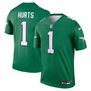 Men's Philadelphia Eagles Jalen Hurts Nike Kelly Green Alternate Legend Player Jersey