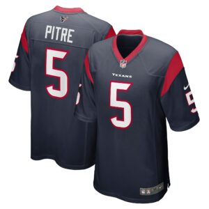 Men's Houston Texans Jalen Pitre Nike Navy Game Player Jersey