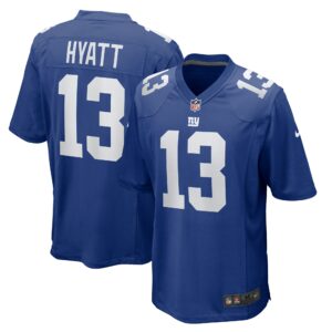 Men's New York Giants Jalin Hyatt Nike Royal Team Game Jersey