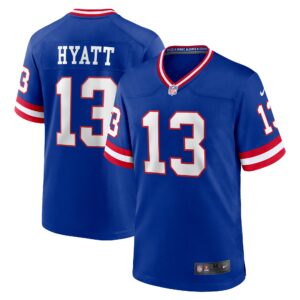 Men's New York Giants Jalin Hyatt Nike Royal Team Game Jersey