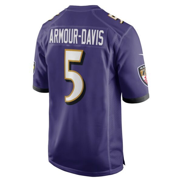 Men’s Baltimore Ravens Jalyn Armour-Davis Nike Purple Game Player Jersey