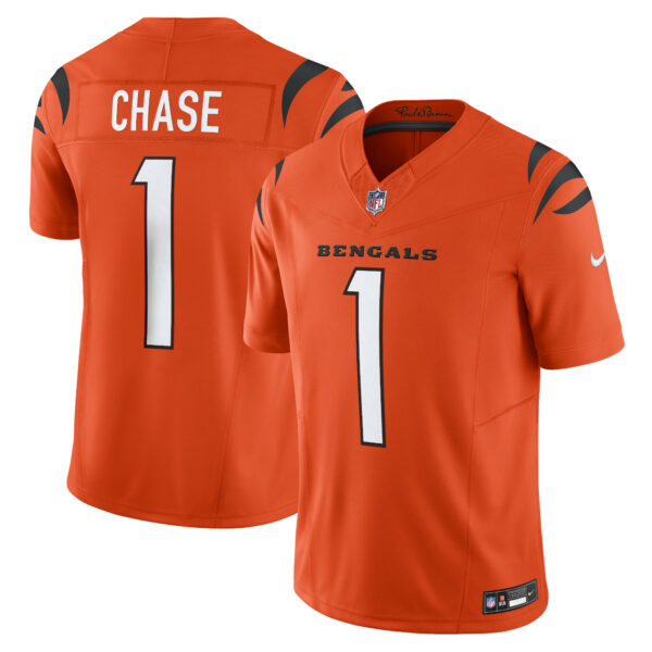 Men’s Cincinnati Bengals Ja’Marr Chase Nike Orange Vapor F.U.S.E. Limited Jersey