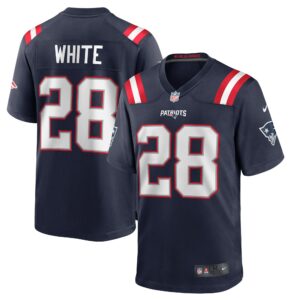 Men's New England Patriots James White Nike Navy Game Player Jersey