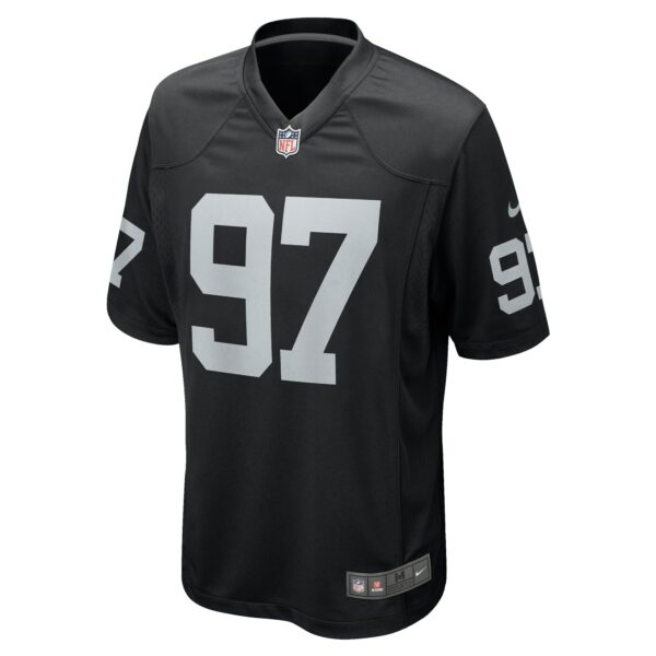 Men’s Las Vegas Raiders Janarius Robinson Nike Black Team Game Jersey