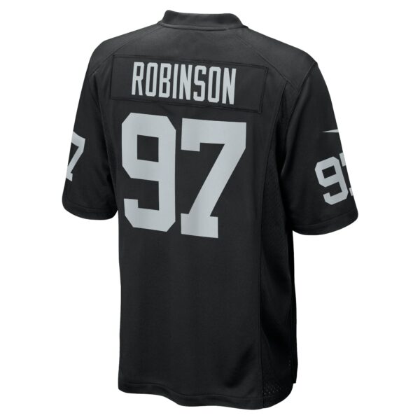 Men’s Las Vegas Raiders Janarius Robinson Nike Black Team Game Jersey