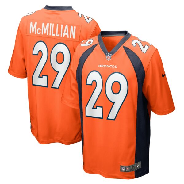 Men’s Denver Broncos JaQuan McMillian Nike Orange Team Game Jersey