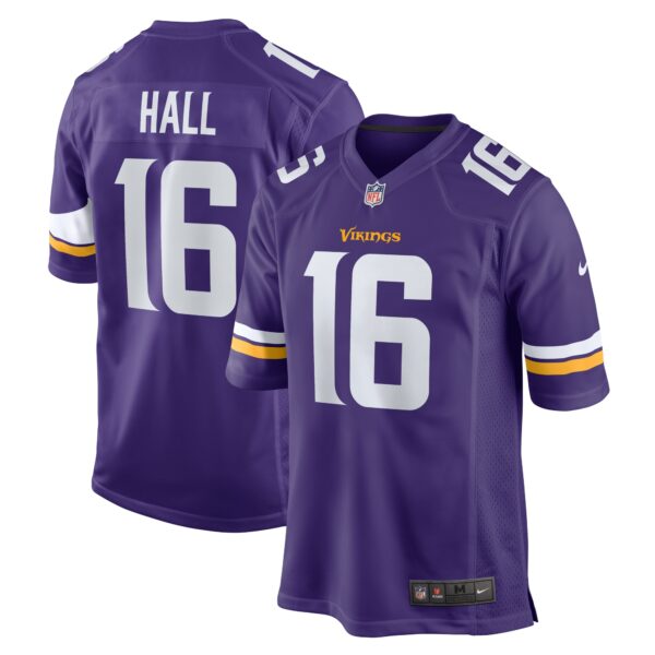 Men’s Minnesota Vikings Jaren Hall Nike Purple Game Jersey