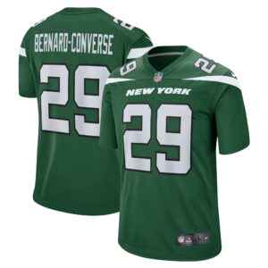 Men's New York Jets Jarrick Bernard Converse Nike Gotham Green Game Jersey