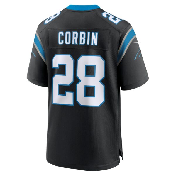 Men’s Carolina Panthers Jashaun Corbin Nike Black Team Game Jersey