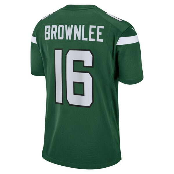 Men’s New York Jets Jason Brownlee Nike Gotham Green Game Jersey