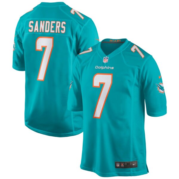 Men’s Miami Dolphins Jason Sanders Nike Aqua Game Jersey