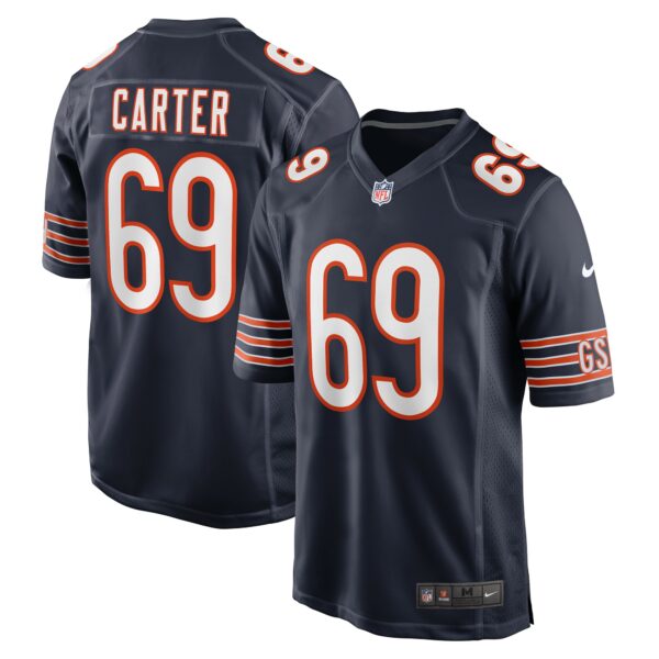 Men’s Chicago Bears Ja’Tyre Carter Nike Navy Game Player Jersey