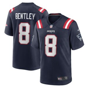 Men's New England Patriots Ja'Whaun Bentley Nike Navy Game Player Jersey