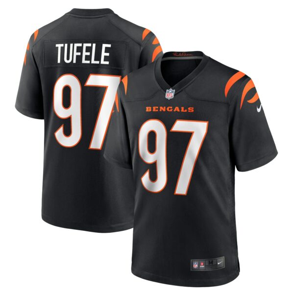 Men’s Cincinnati Bengals Jay Tufele Nike Black Game Player Jersey