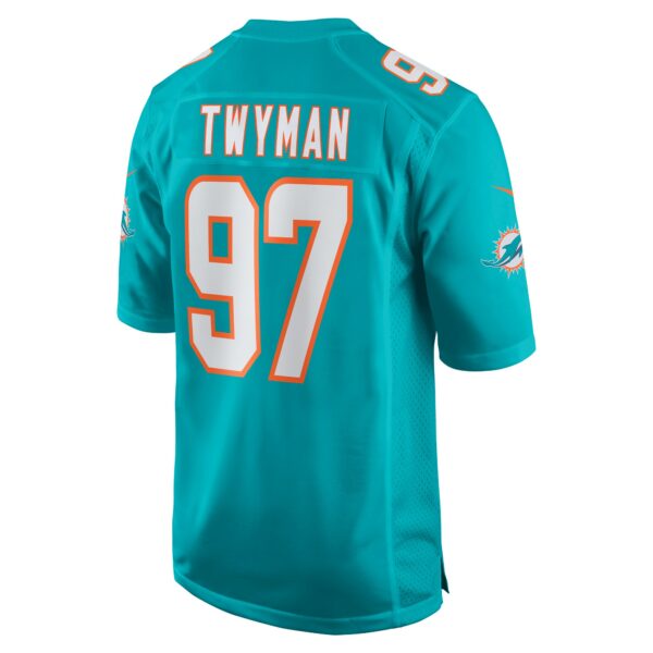 Men’s Miami Dolphins Jaylen Twyman Nike Aqua Home Game Player Jersey