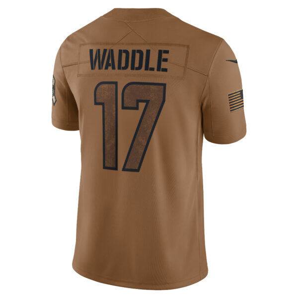 Men’s Miami Dolphins Jaylen Waddle Nike Brown 2023 Salute To Service Limited Jersey