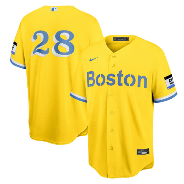 Men’s Boston Red Sox J.D. Martinez Nike Gold City Connect Replica Player Jersey