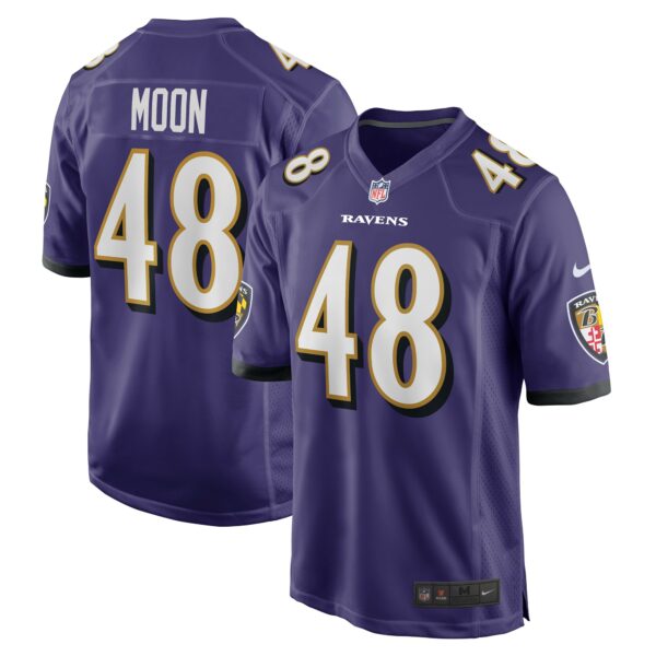 Men’s Baltimore Ravens Jeremiah Moon Nike Purple Game Player Jersey