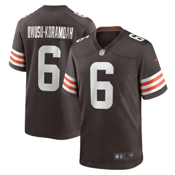 Men’s Cleveland Browns Jeremiah Owusu-Koramoah Nike Brown Team Game Jersey