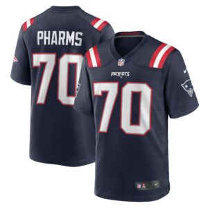 Men's New England Patriots Jeremiah Pharms Jr. Nike Navy Team Game Jersey