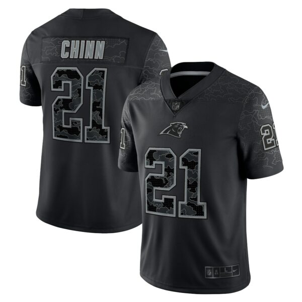 Men’s Carolina Panthers Jeremy Chinn Nike Black RFLCTV Limited Jersey