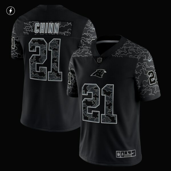 Men’s Carolina Panthers Jeremy Chinn Nike Black RFLCTV Limited Jersey