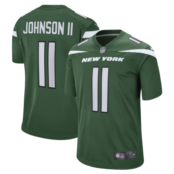 Men’s New York Jets Jermaine Johnson II Nike Gotham Green Game Jersey